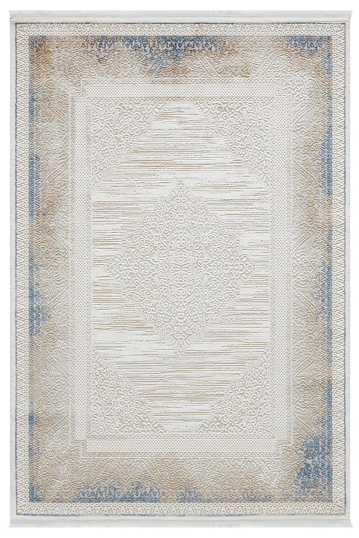 Asya Mavi Halı Akrilik Halı Yumuşak Dokulu Salon Oturma Odası Yatak Odası Halısı 525