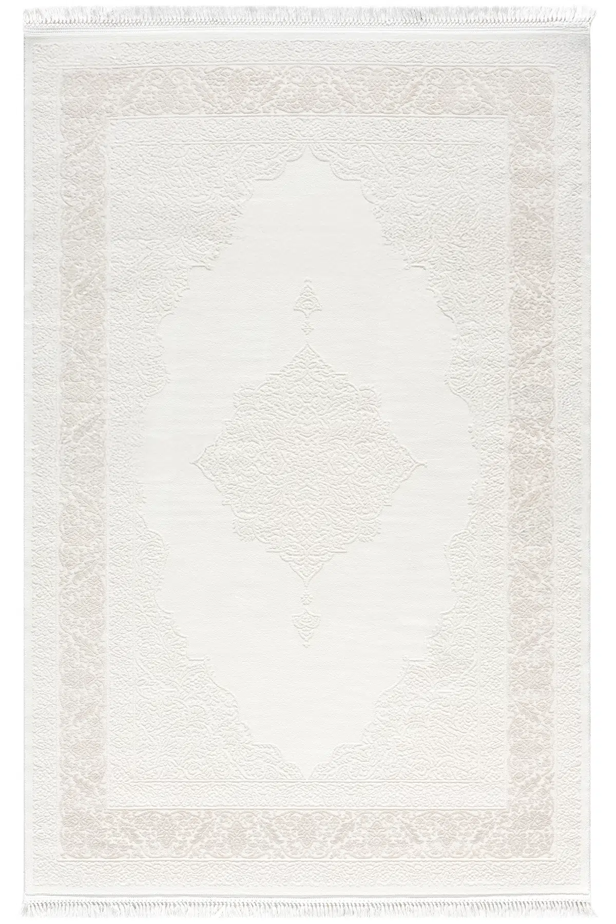 Avangard Krem Halı Akrilik Halı Yumuşak Dokulu Salon Oturma Odası Yatak Odası Halısı 2034