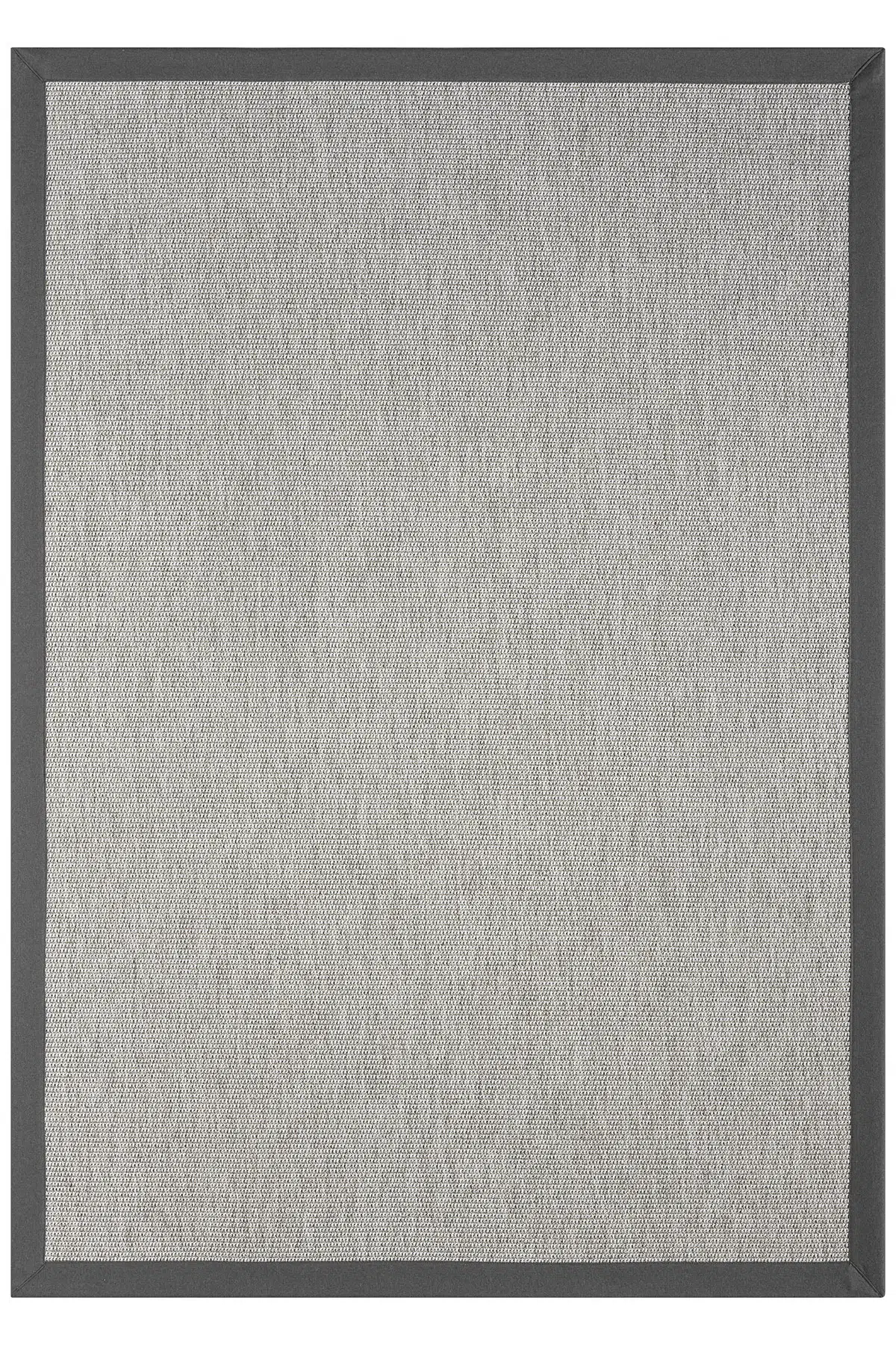 Bombay Gri Halı Antrasit Bordürlü Kolay Temizlenen Hasır Dokulu Sisal Halı 664