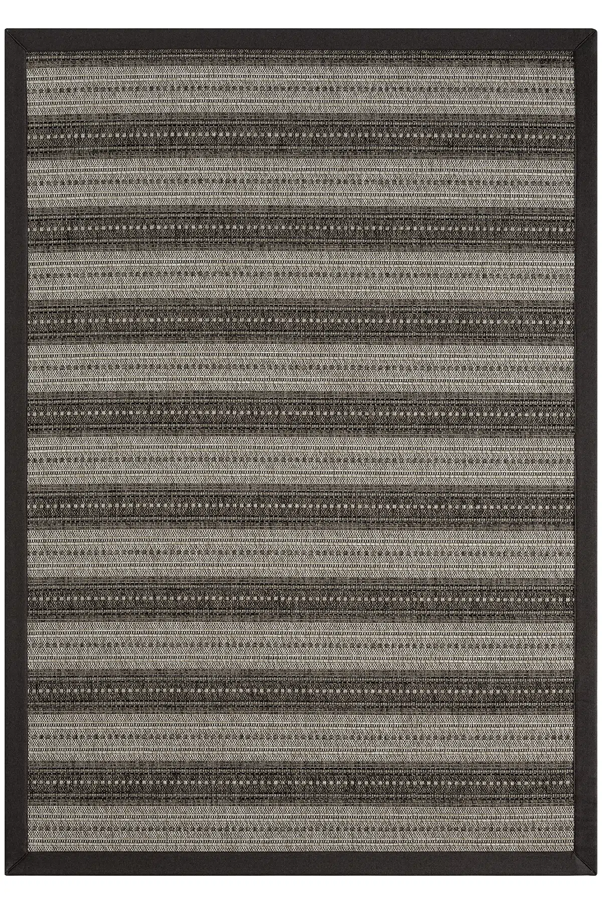 Etnik Antrasit Halı Bordürlü Salon Oturma Odası Çocuk Odası Yatak Odası Halısı 2552B