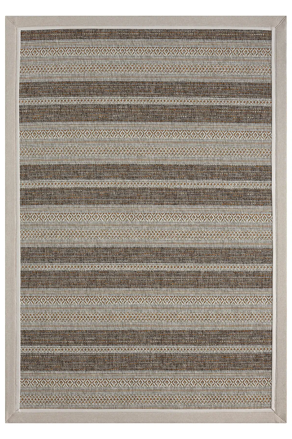 Etnik Terra Halı Bordürlü Salon Oturma Odası Çocuk Odası Yatak Odası Halısı 2553B