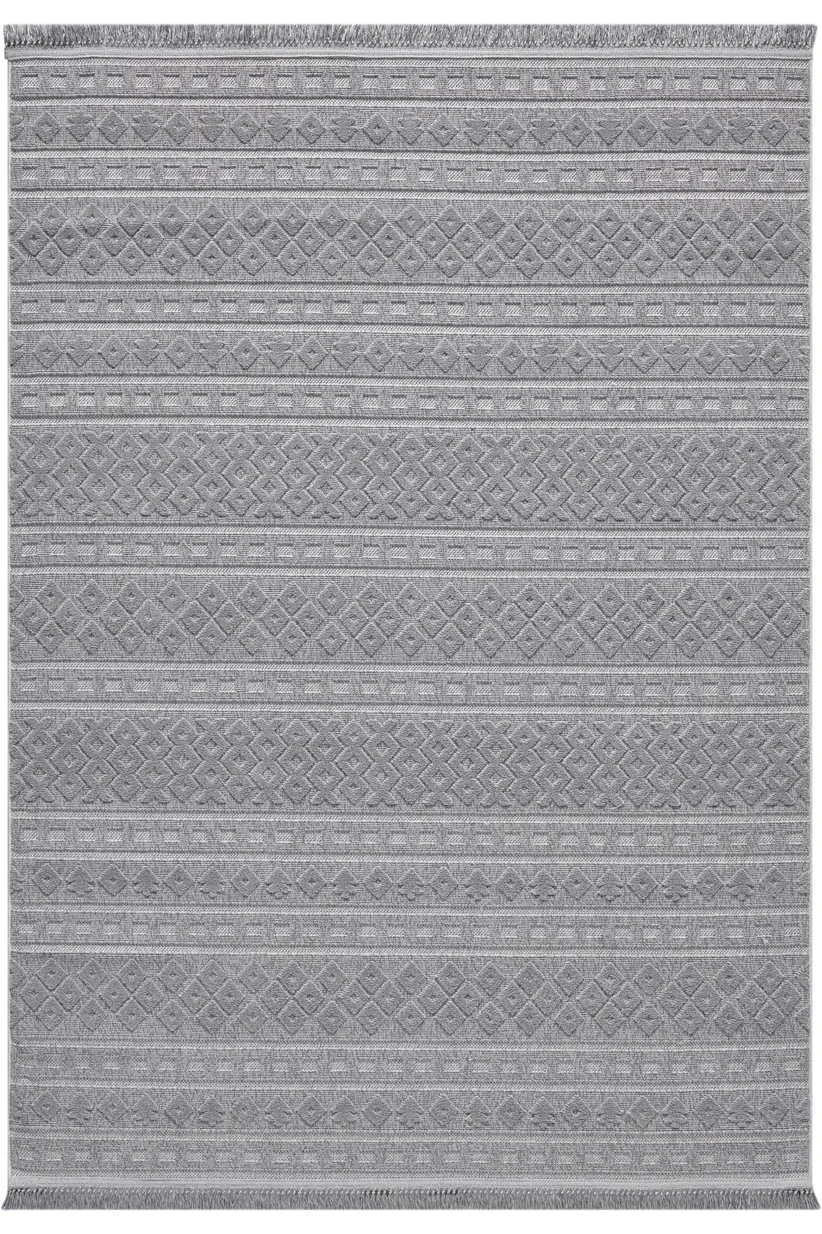 İbiza Gri Halı Yumuşak Dokulu Salon Oturma Odası Yatak Odası Halısı 151