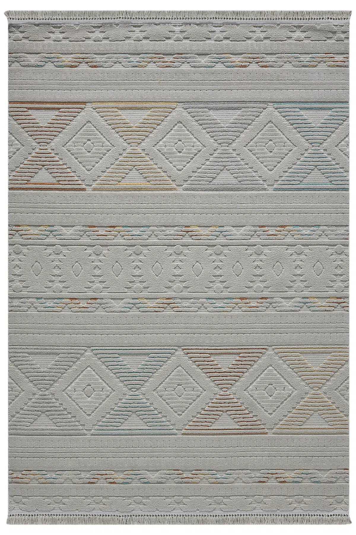 Ruby Multi Gri Halı Salon Oturma Odası Çocuk Odası Yatak Odası Halısı 1551